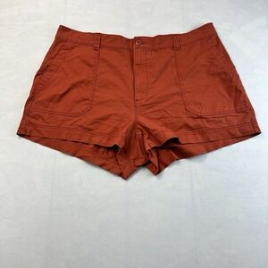 Old Navy High Rise OG Chino Shorts Women's 2X Orange Cotton Casual Plus Size
